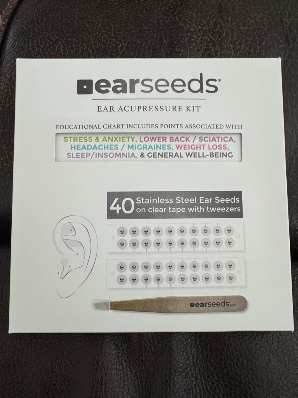 Stainless Steel Ear Acupressure Kit - White